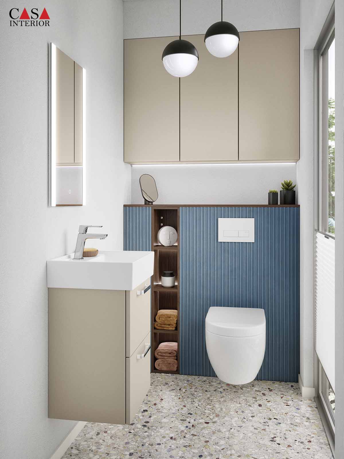 Küchentime Easytouch Lacquered laminate, sand ultra matt 969 - Bathroom
