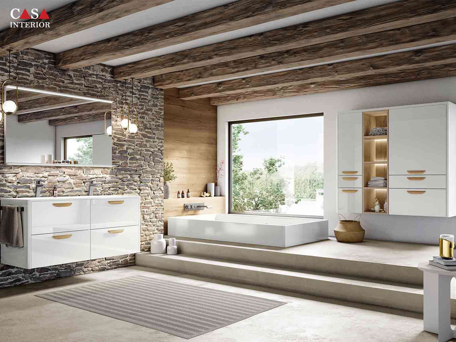 Küchentime Flash Lacquered laminate, alpine white high gloss 503 - Bathroom