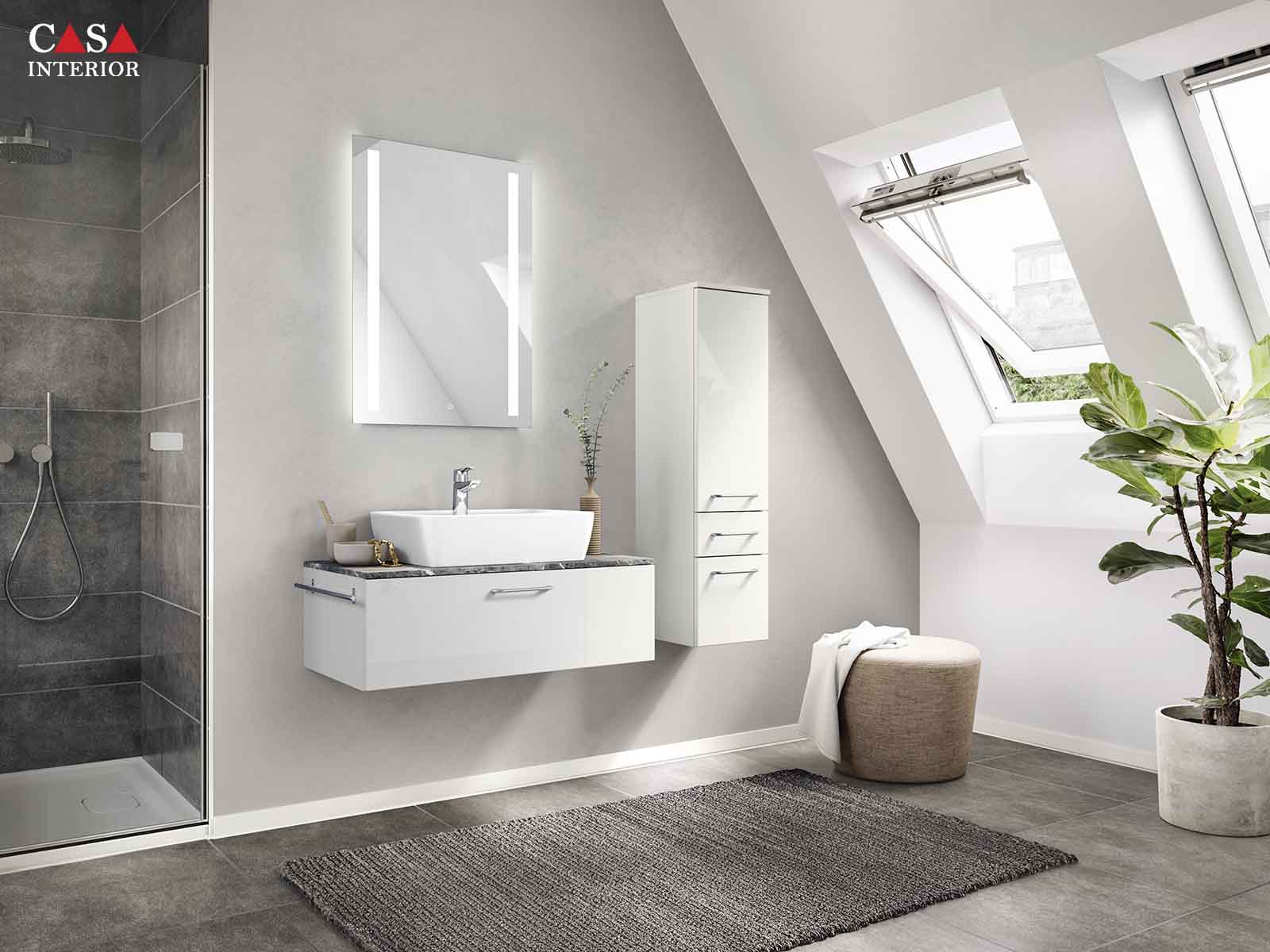 Küchentime Lux Lacquer, satin grey high gloss 819 - Bathroom