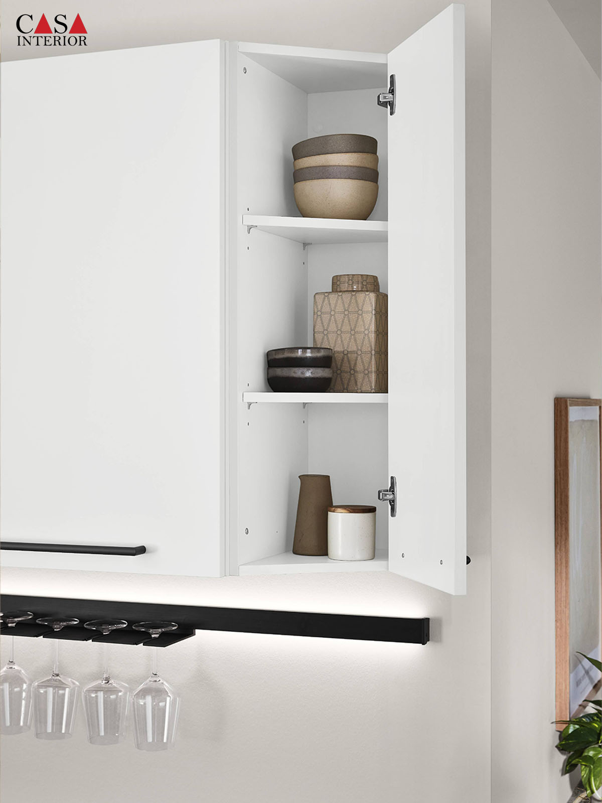 Modern kitchen Küchentime Senso 488 premium honed white
