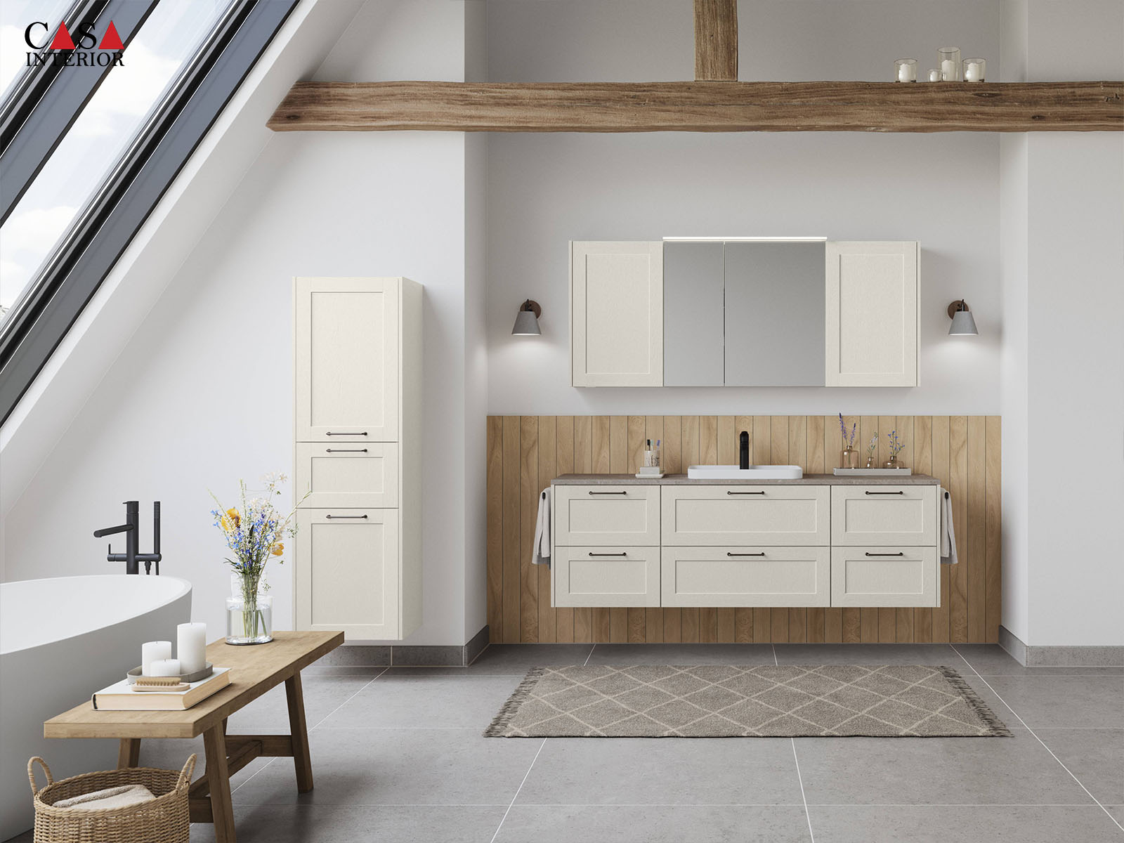 Bathroom – Nobilia – Frame – 613 White wood texture – 1 (1)