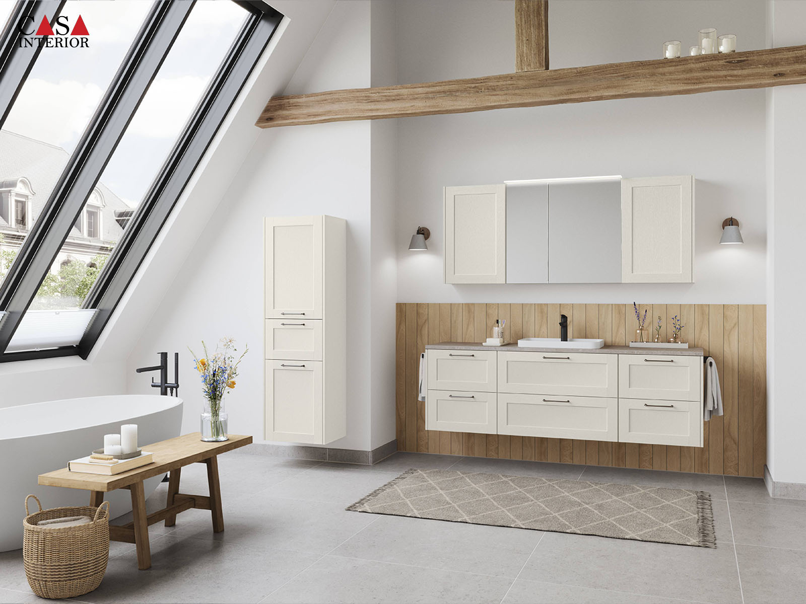 Bathroom – Nobilia – Frame – 613 White wood texture – 1 (2)