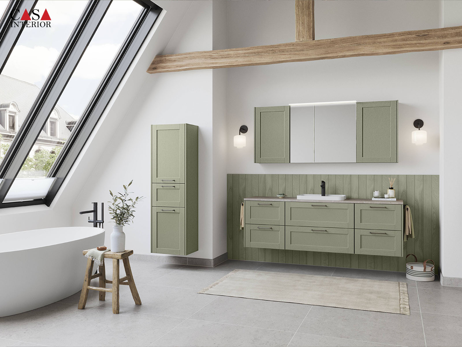 Baño – Nobilia – Frame – 617 Estructura de madera verde oliva