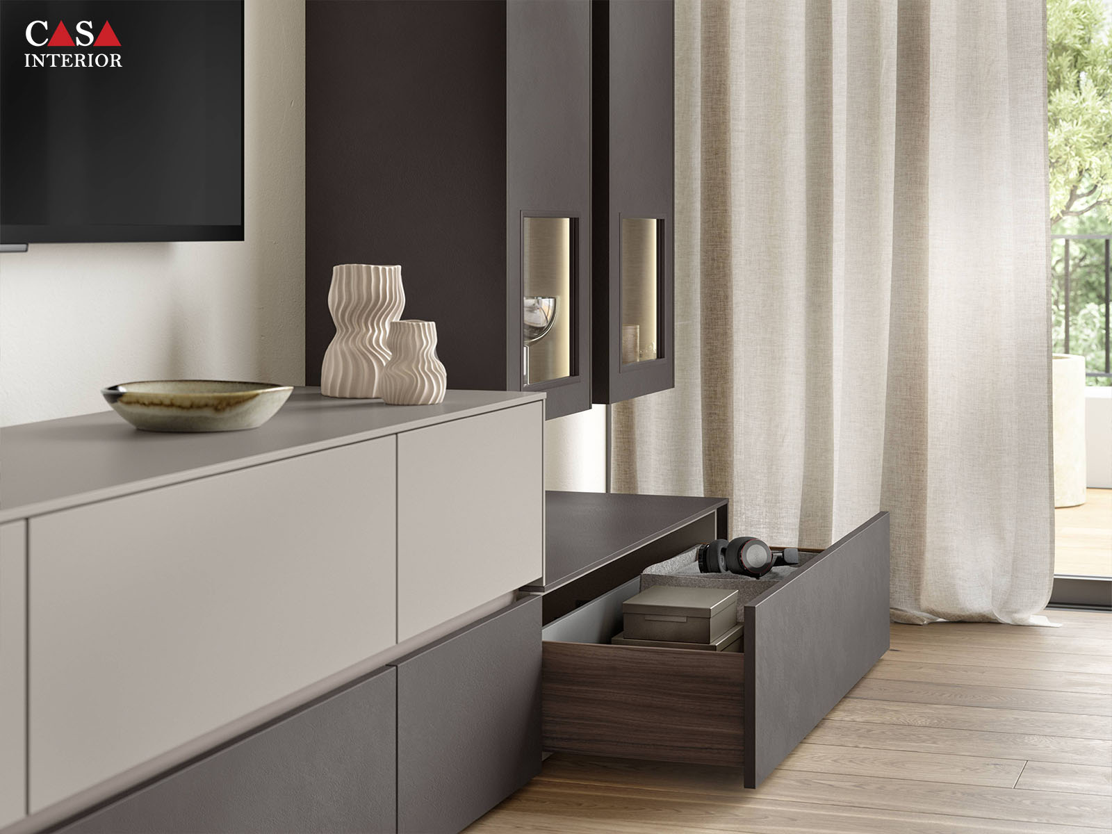 Livingroom – Nobilia – Look – 605 Coffee textured – Line N – 1 (4)