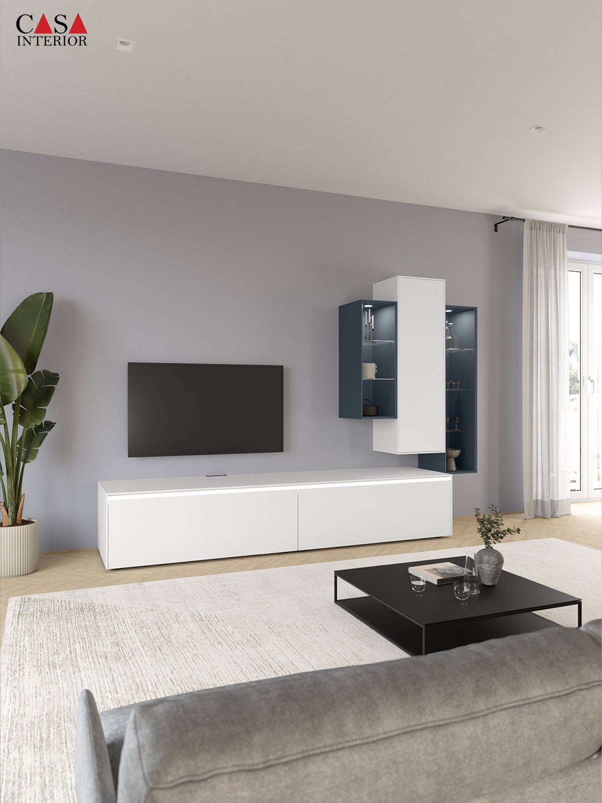 Sala de estar – Nobilia – Senso – 490 blanco alpino premium mate