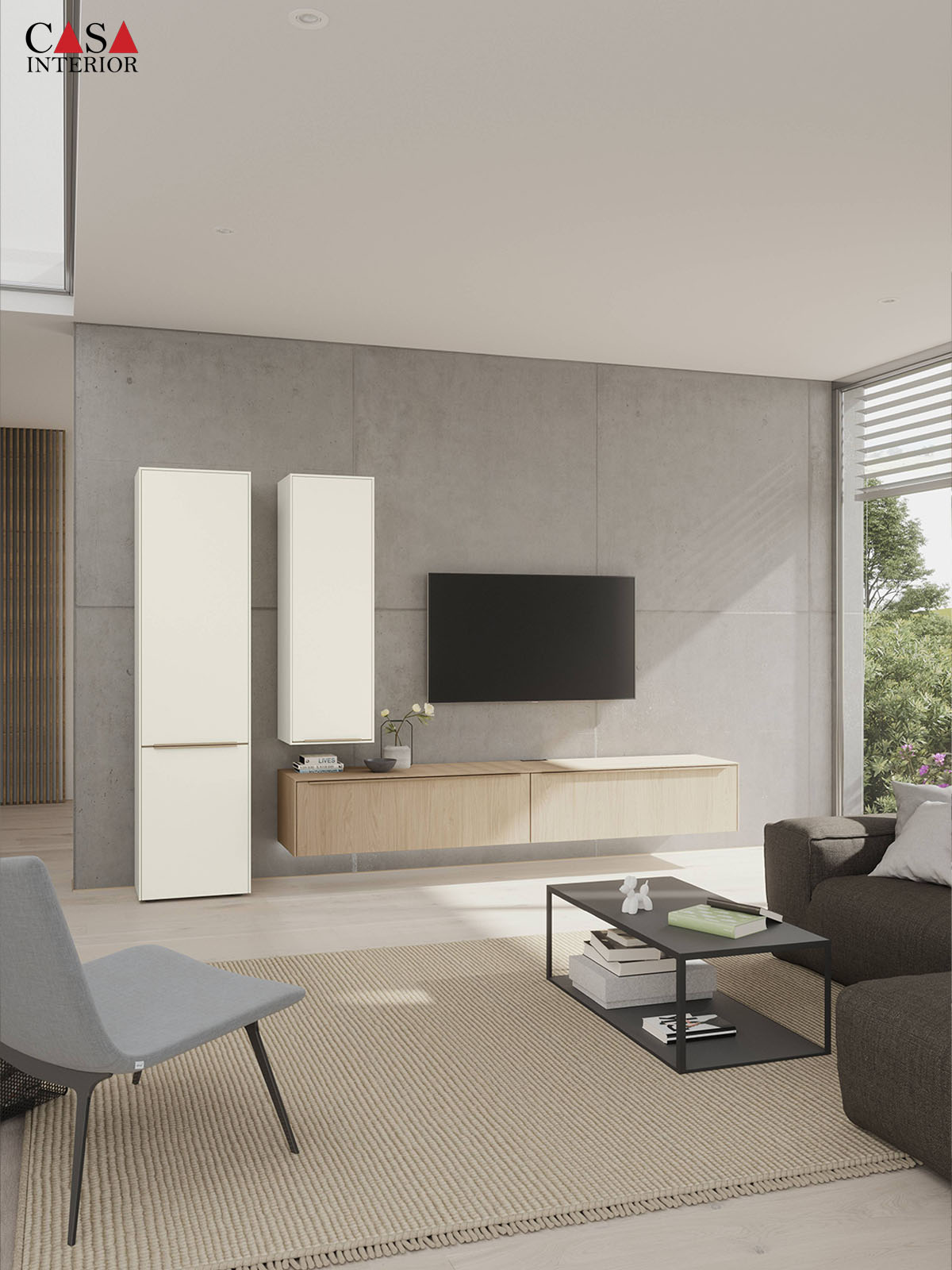 Sala de estar – Nobilia – Structura – 406 Diseño roble Como