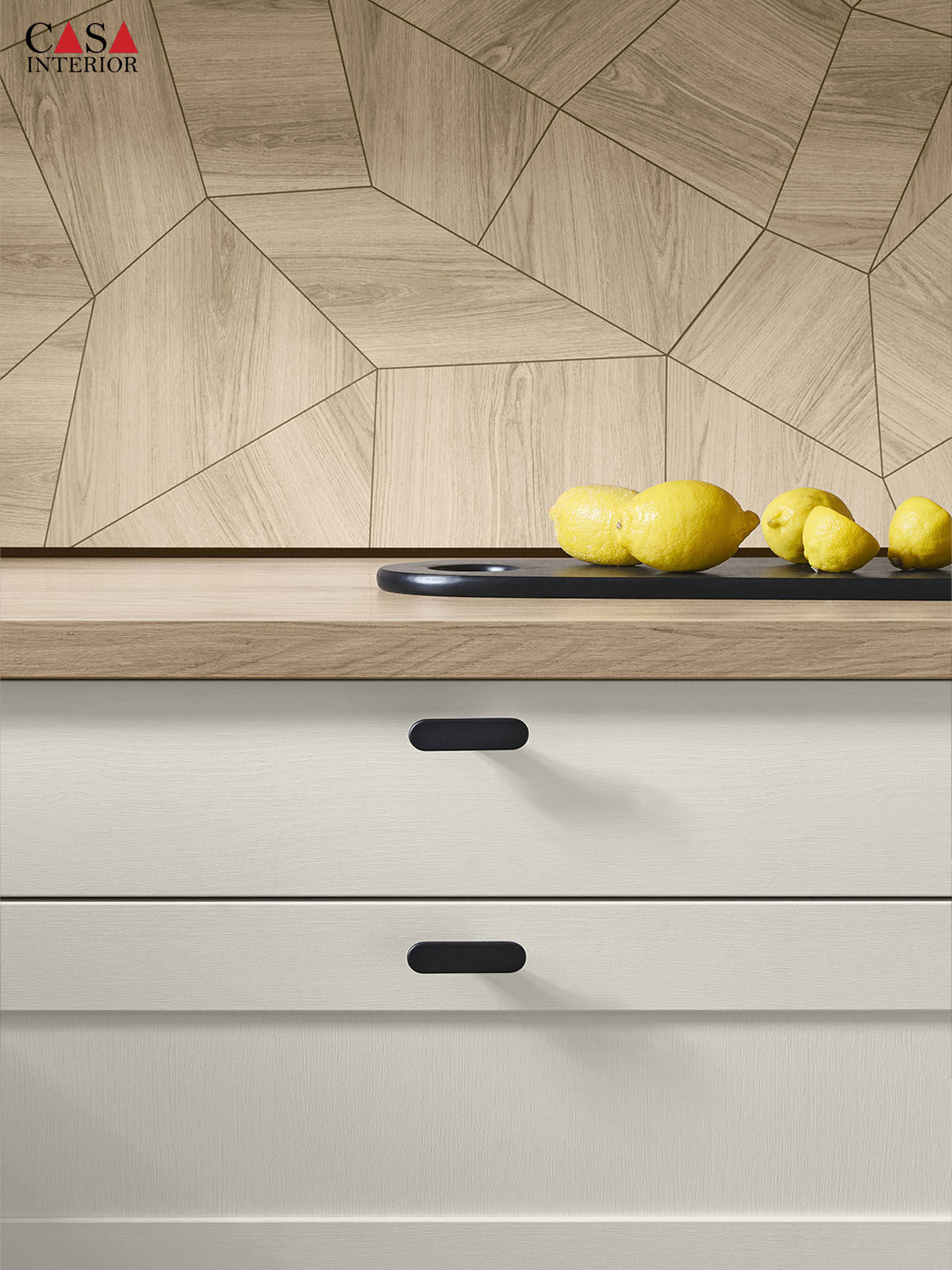 Classic kitchen Nobilia Frame 613 white wood texture