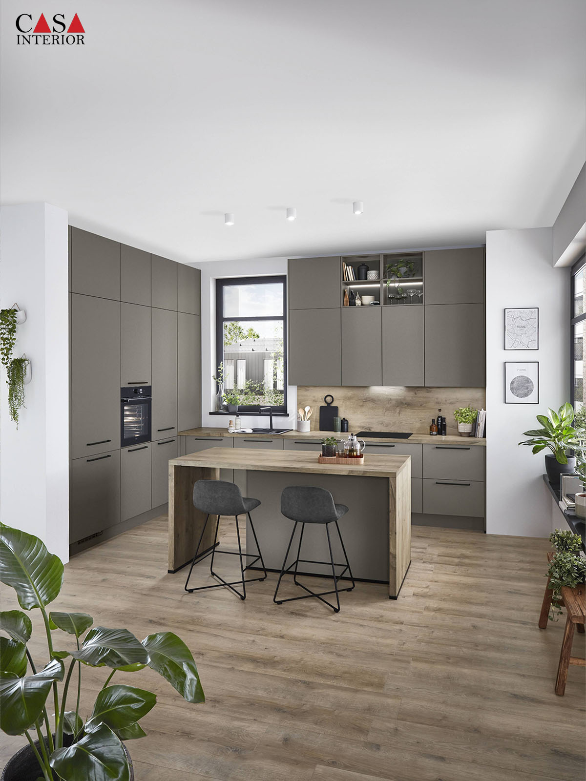 Cocina moderna Nobilia Laser 461 Gris Taupe