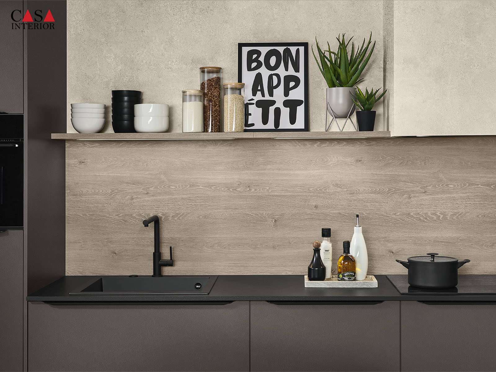 Modern kitchen Nobilia Look 605 Coffee textured