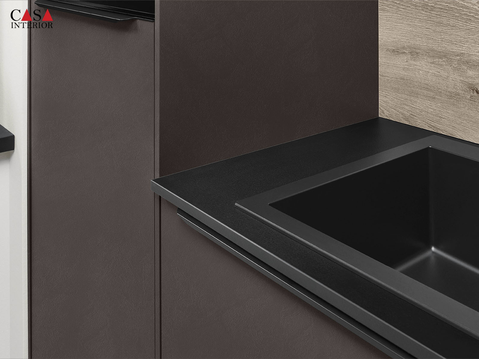 Modern kitchen Nobilia Look 605 Coffee textured
