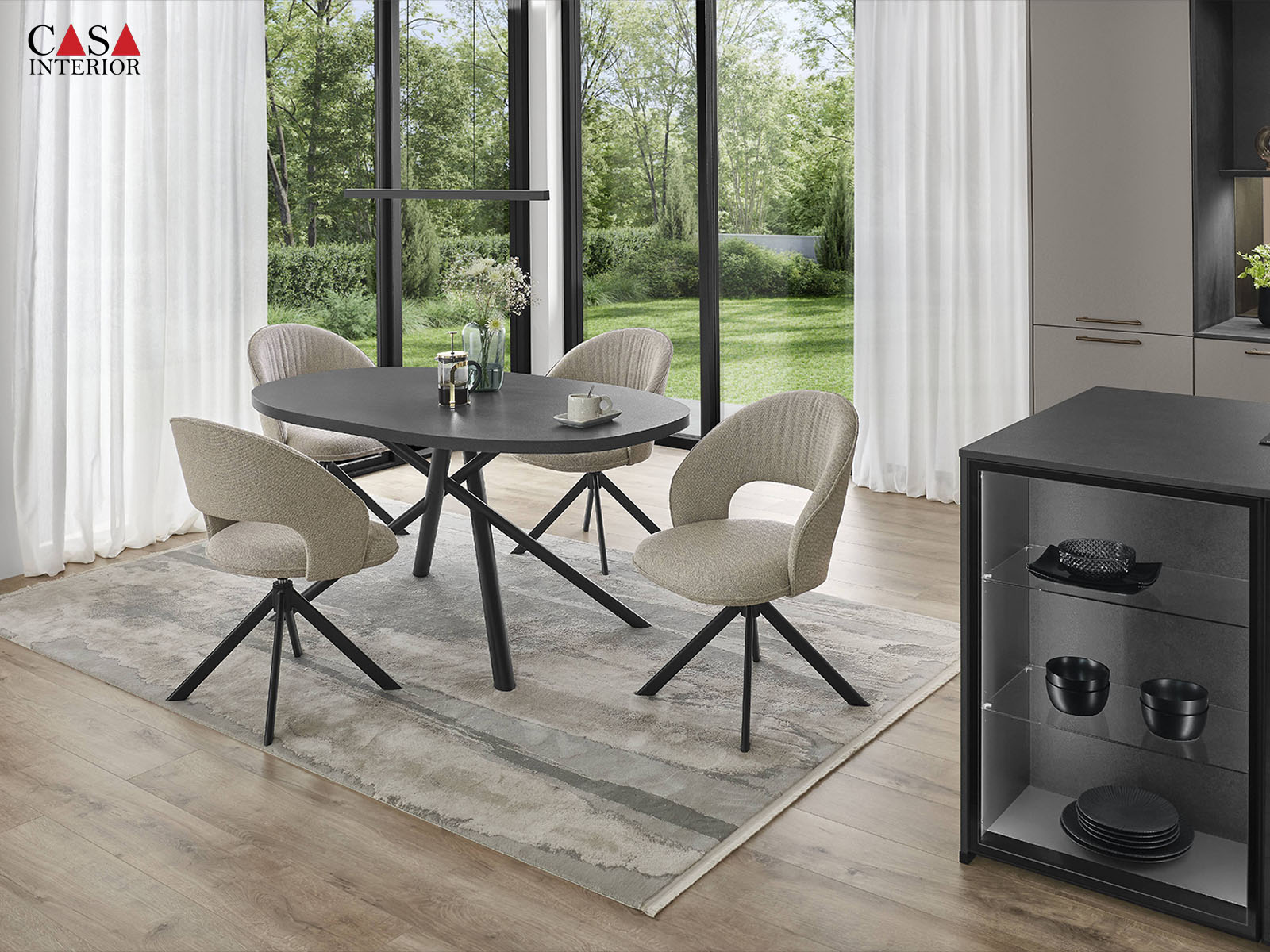 Modern kitchen Nobilia Novalux 513 taupe grey high gloss