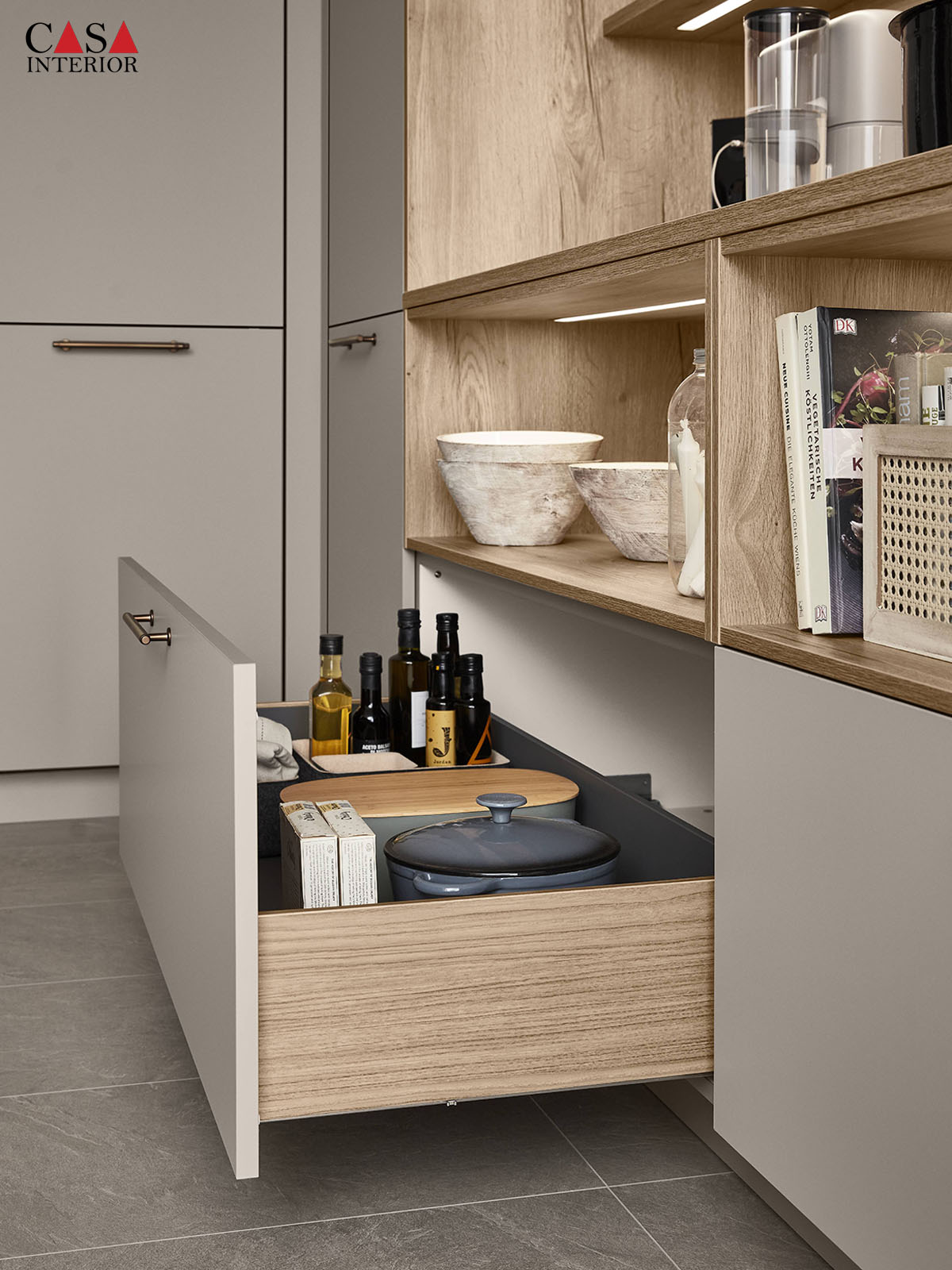 Modern kitchen Nobilia Senso 483 premium honed macchiato