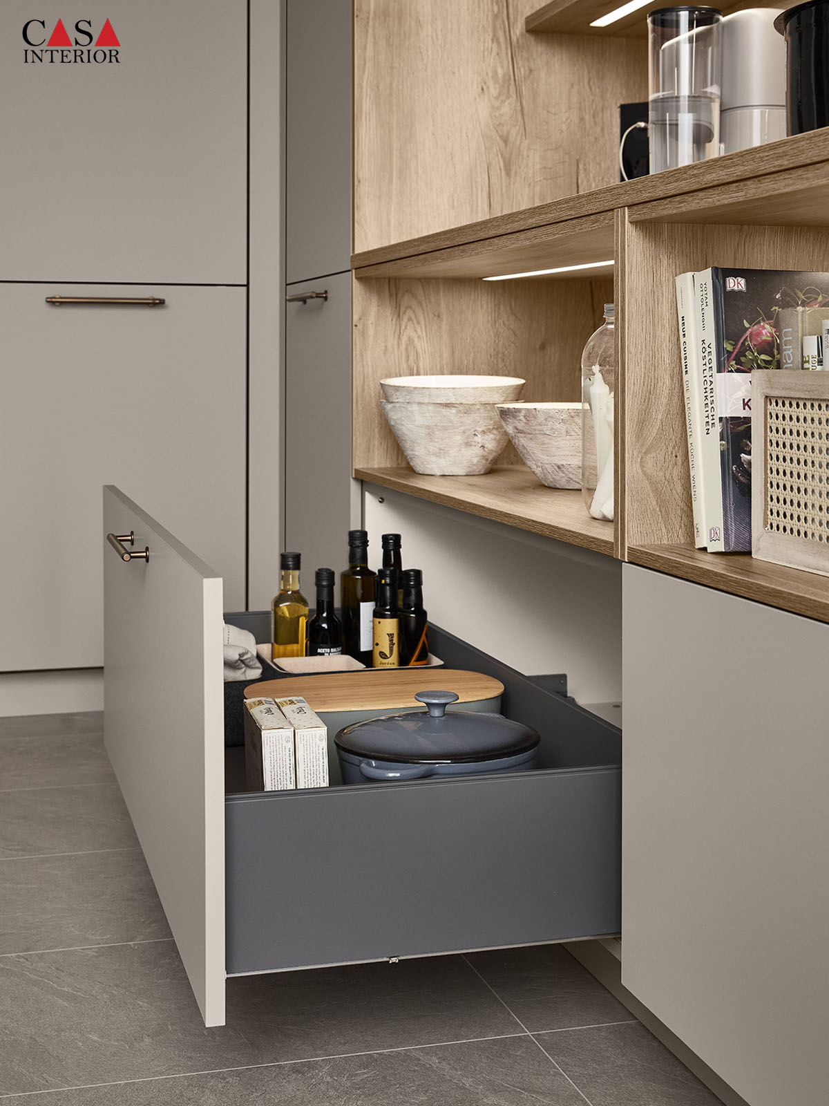 Modern kitchen Nobilia Senso 483 premium honed macchiato
