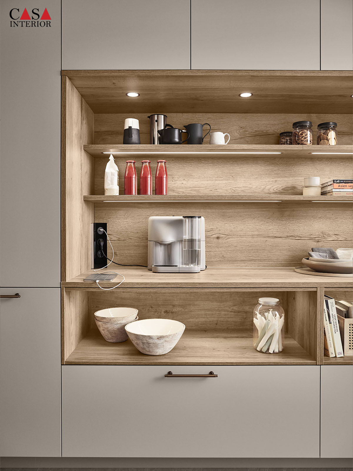 Modern kitchen Nobilia Senso 483 premium honed macchiato
