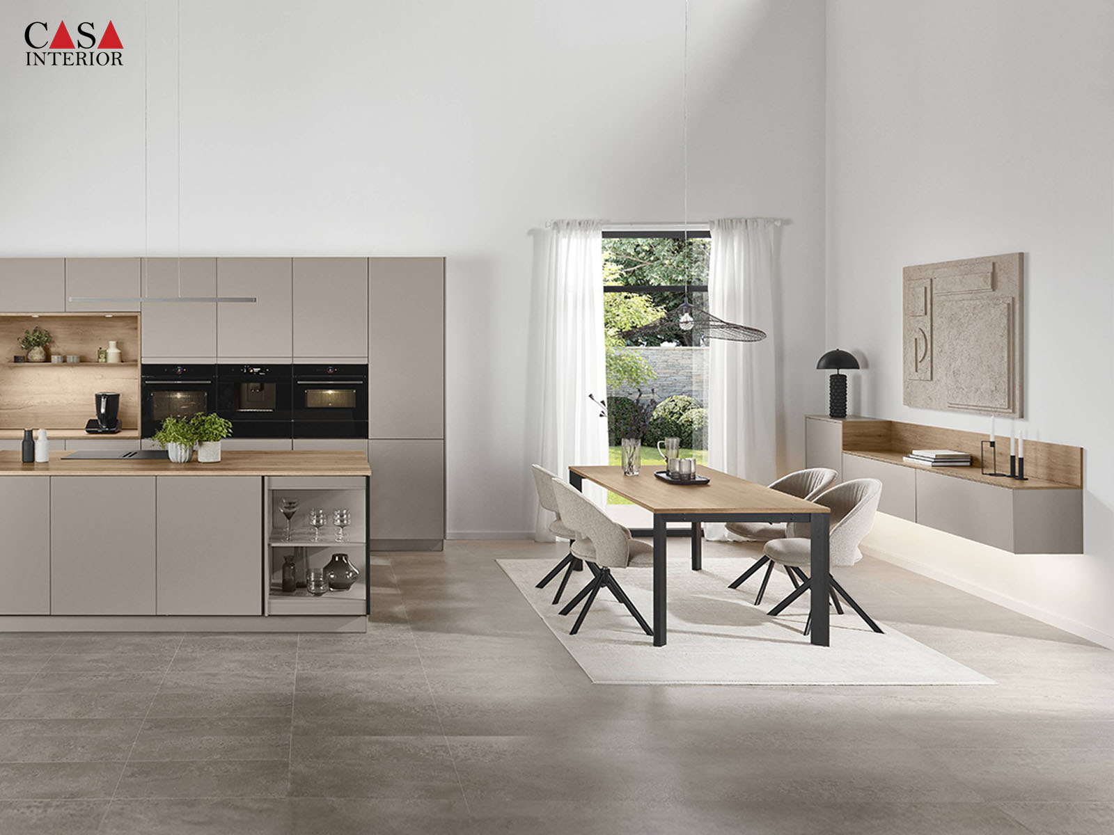 Modern kitchen Nobilia Senso 483 premium honed macchiato