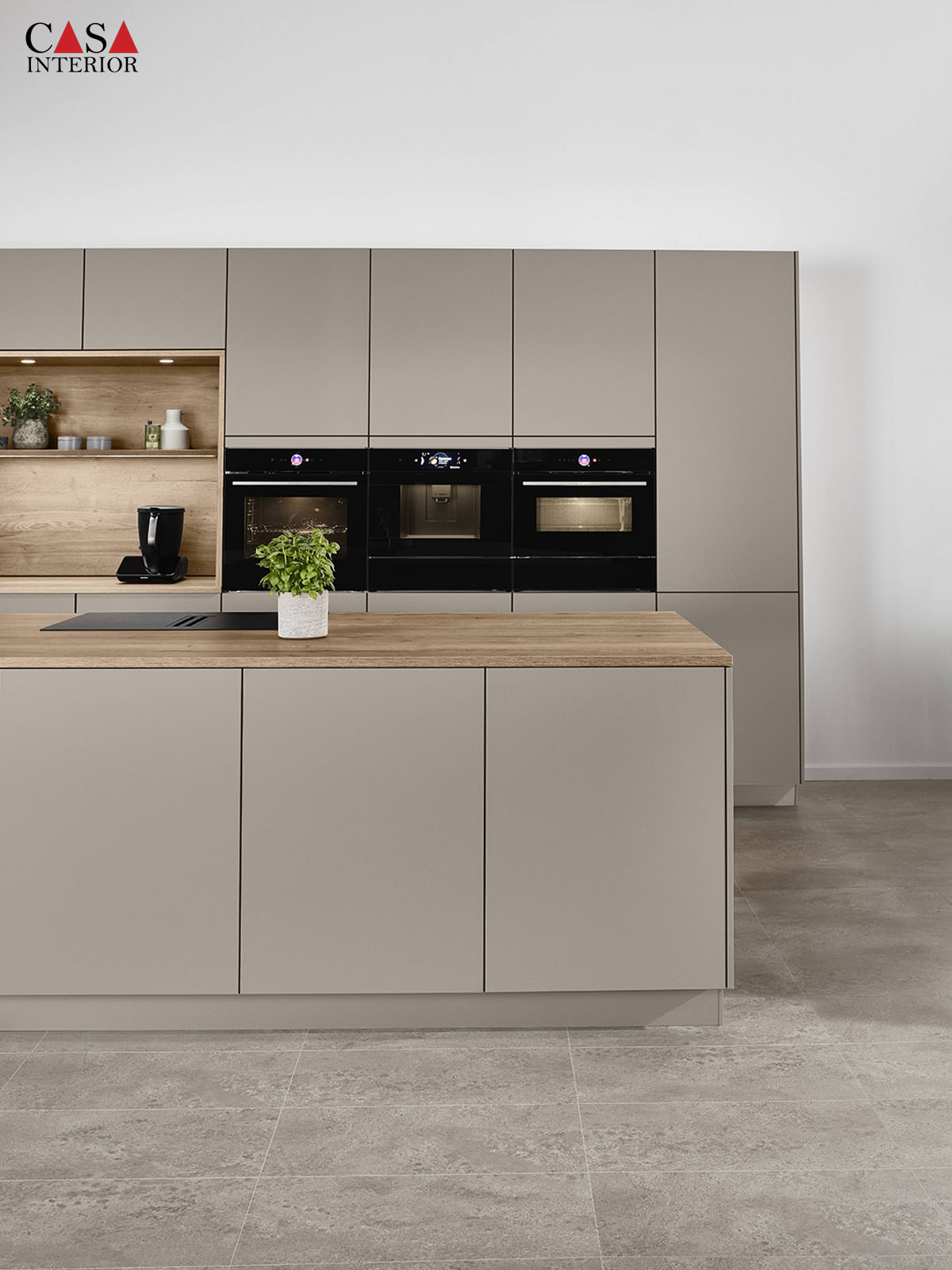 Modern kitchen Nobilia Senso 483 premium honed macchiato
