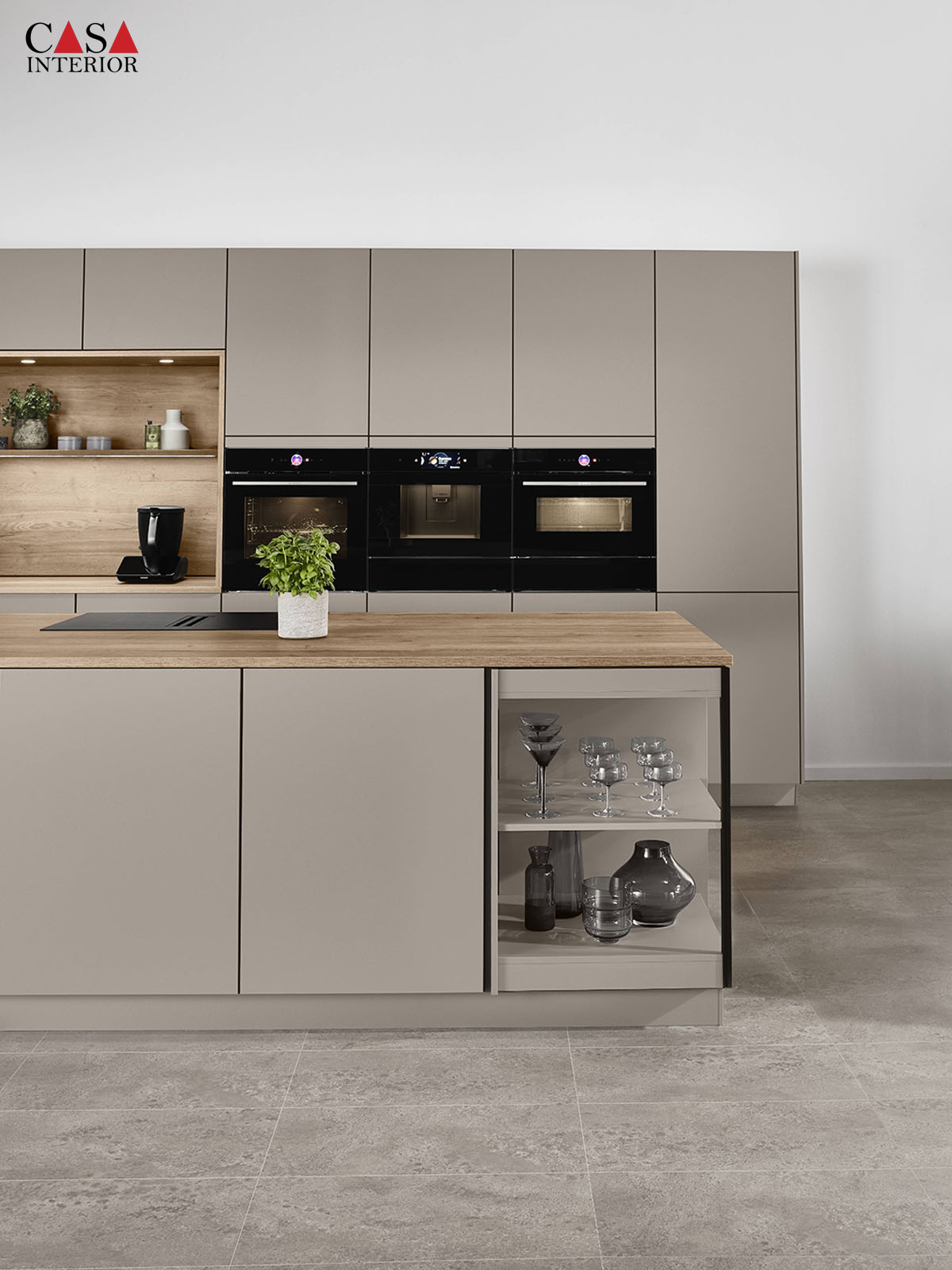 Modern kitchen Nobilia Senso 483 premium honed macchiato