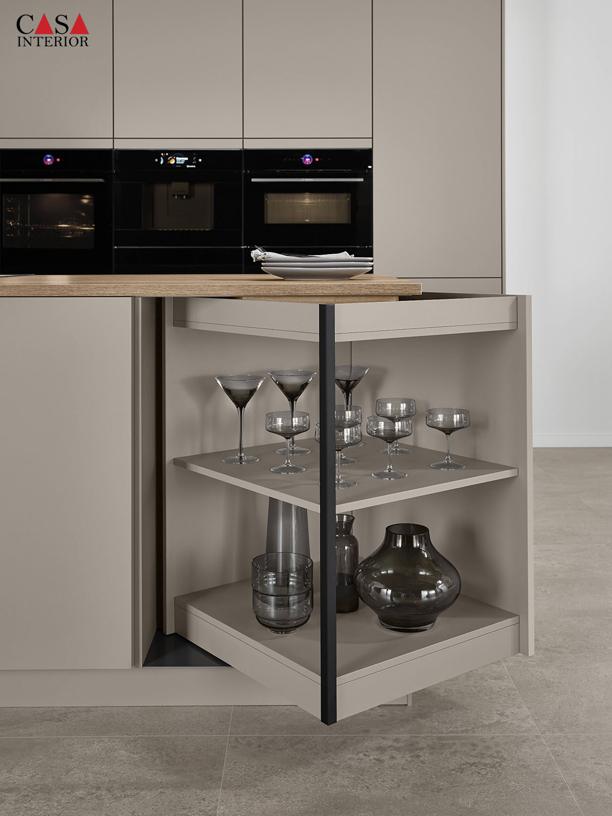 Modern kitchen Nobilia Senso 483 premium honed macchiato