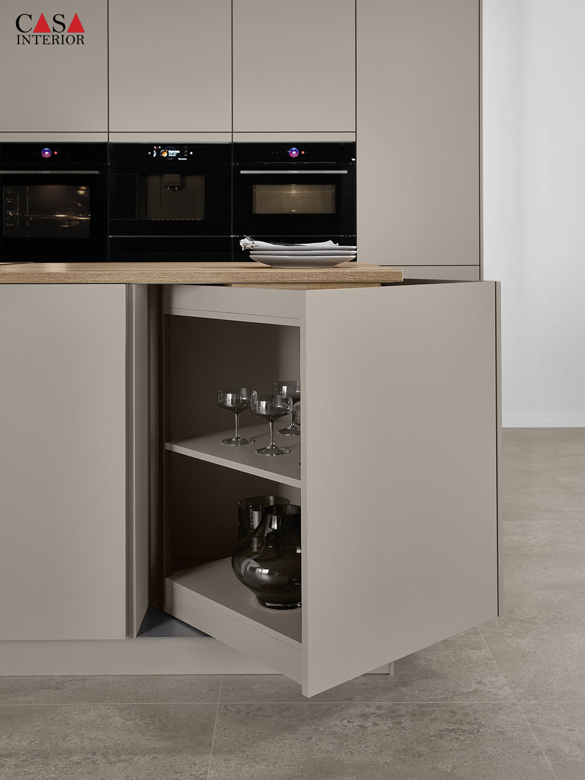 Modern kitchen Nobilia Senso 483 premium honed macchiato