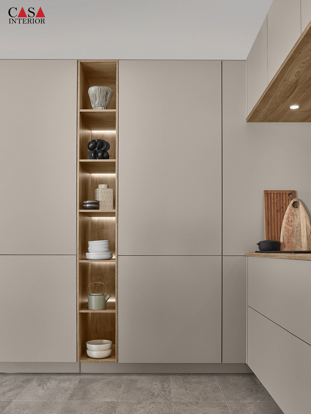 Modern kitchen Nobilia Senso 483 premium honed macchiato