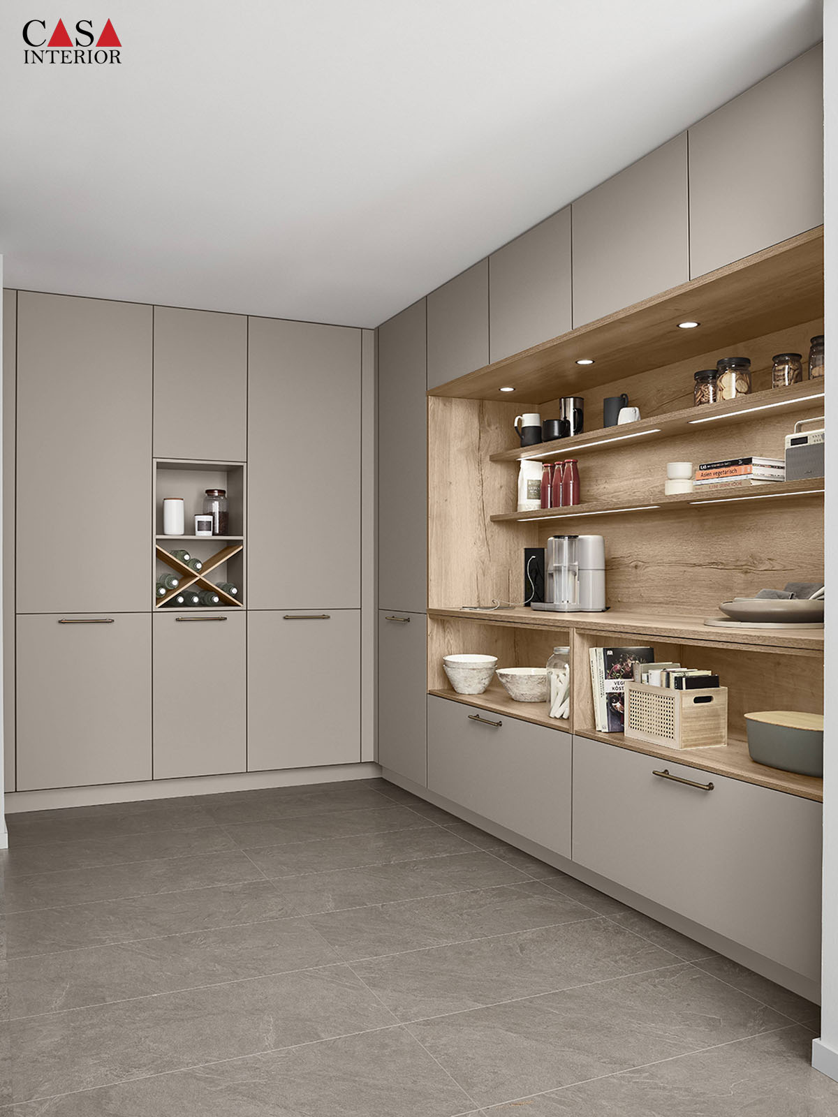Modern kitchen Nobilia Senso 483 premium honed macchiato