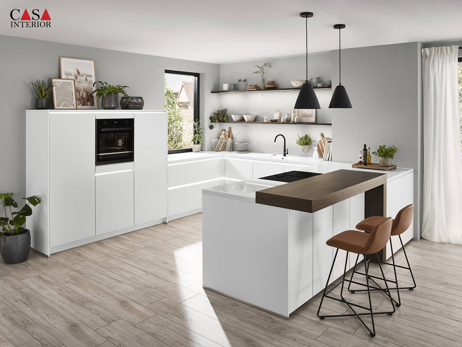 Cocina moderna Nobilia Senso 490 blanco alpino premium mate