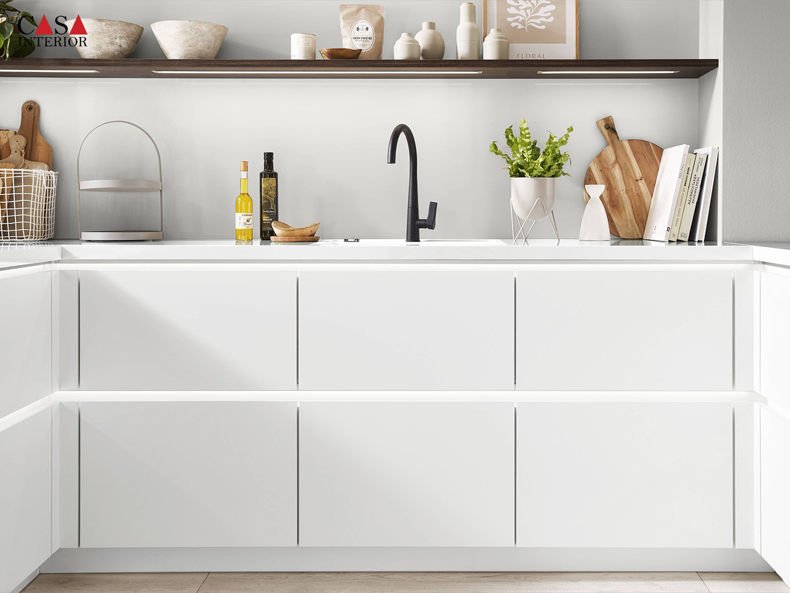 Cocina moderna Nobilia Senso 490 blanco alpino premium mate