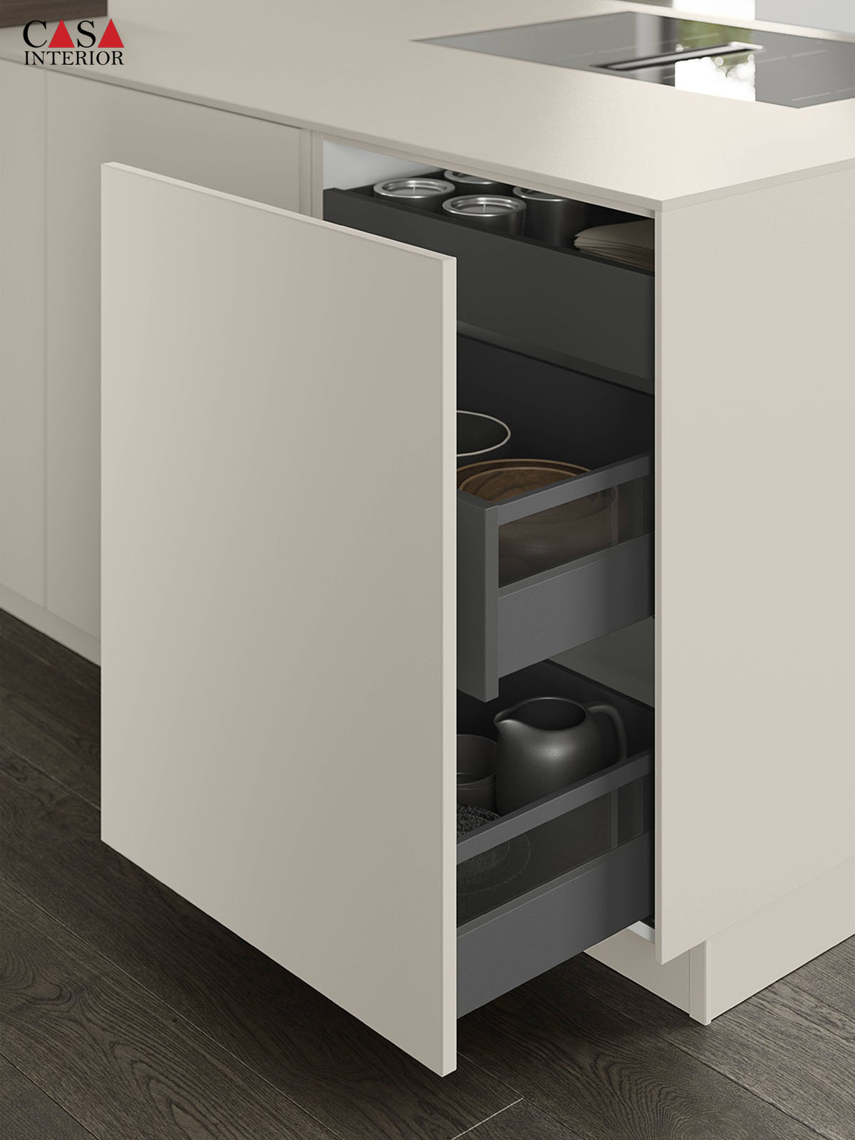 Cocina moderna Nobilia Softline 504 arena fina mate perfecto
