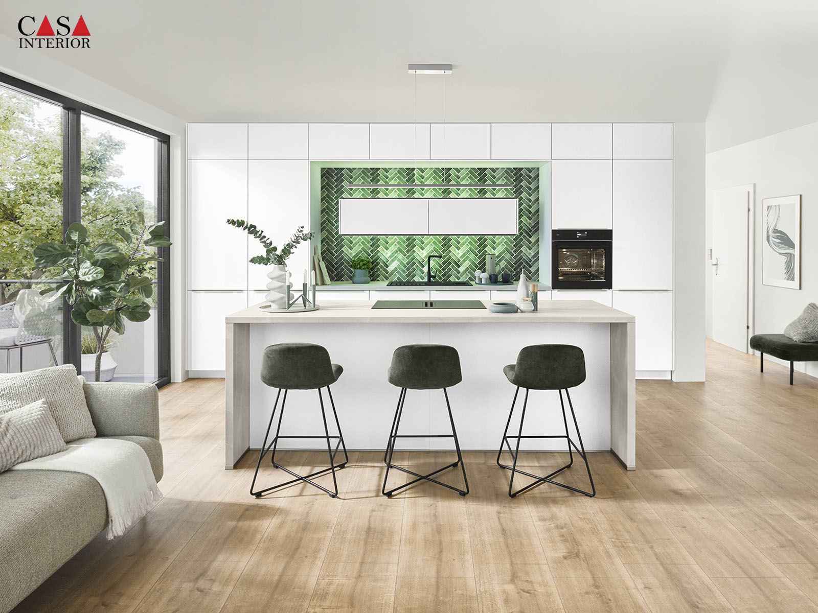 Cocina moderna Nobilia Softline 507 blanco alpino mate perfecto