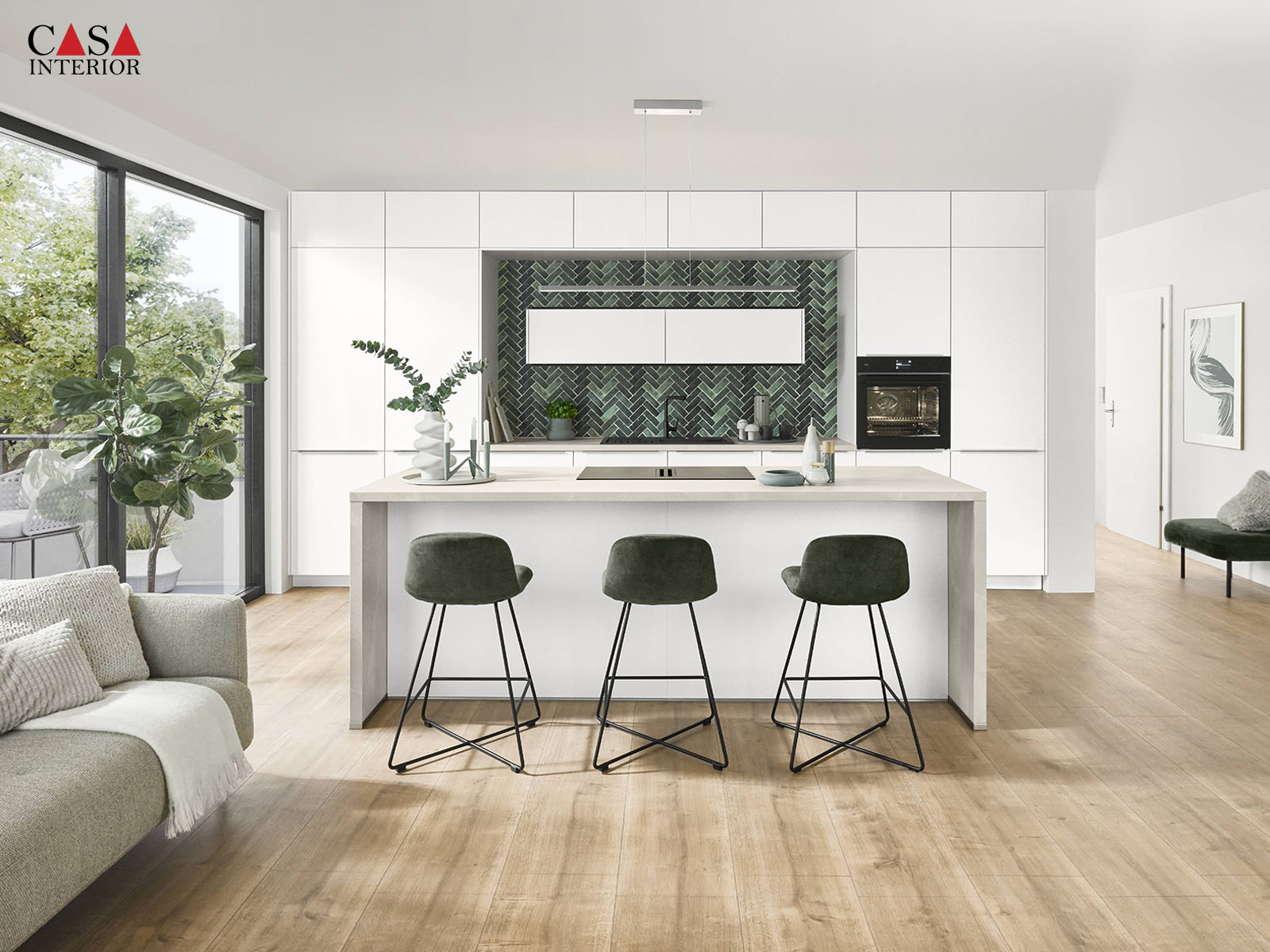 Cocina moderna Nobilia Softline 507 blanco alpino mate perfecto