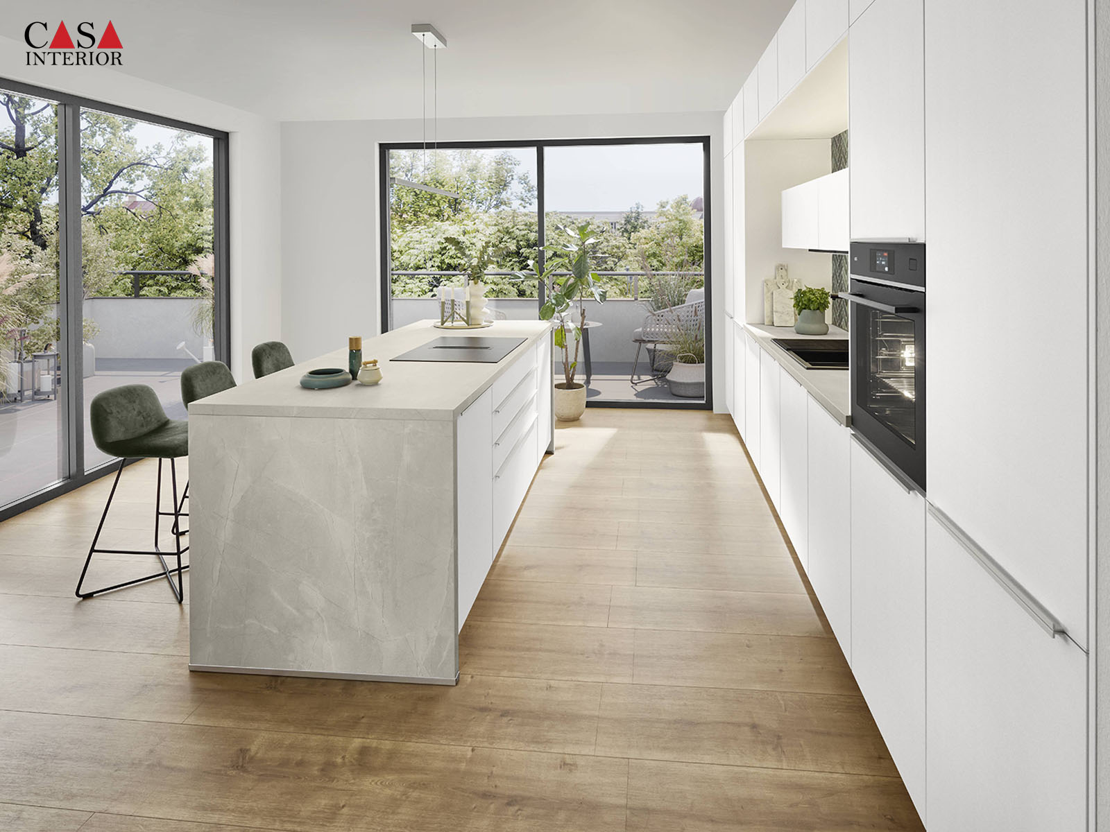 Cocina moderna Nobilia Softline 507 blanco alpino mate perfecto