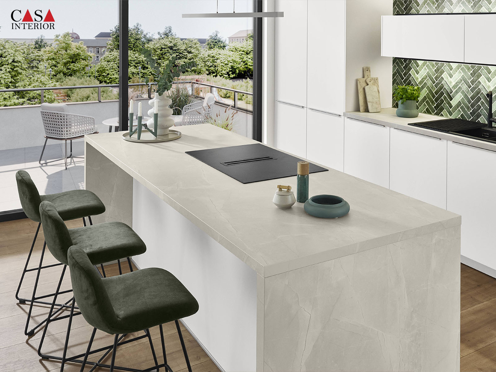 Cocina moderna Nobilia Softline 507 blanco alpino mate perfecto