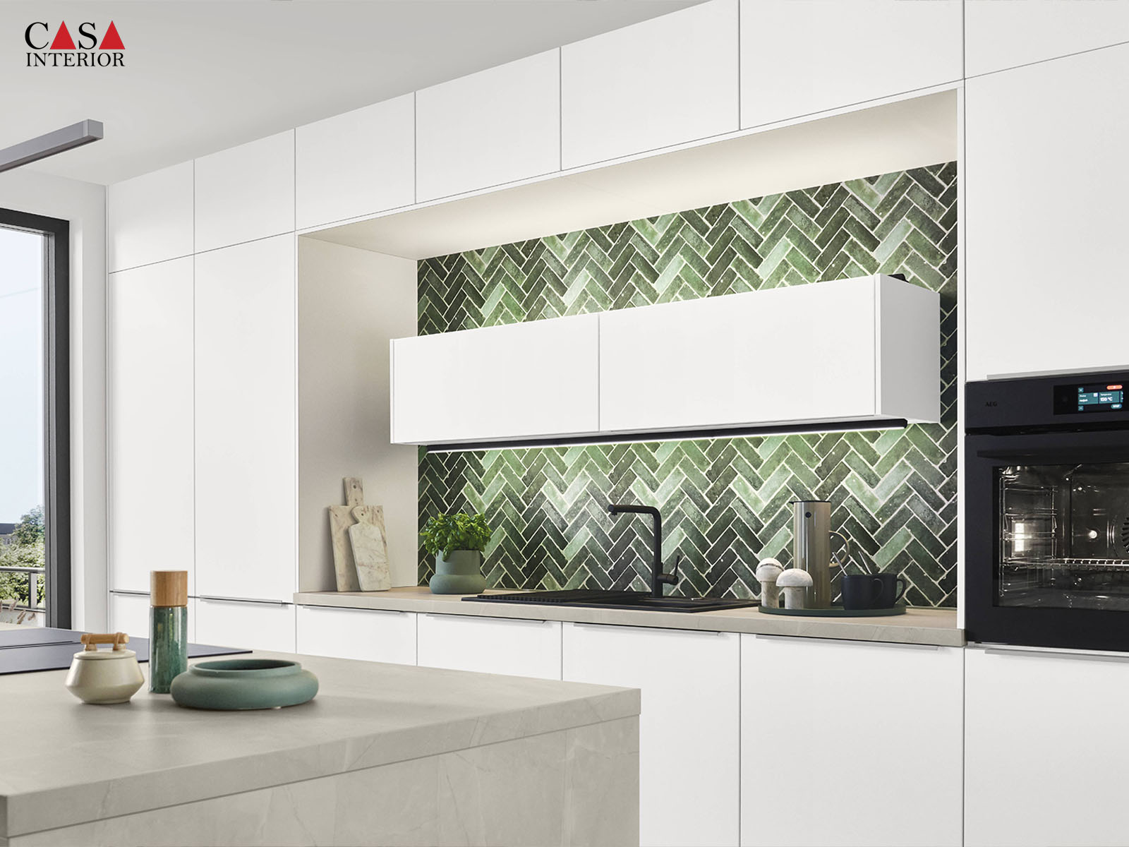 Cocina moderna Nobilia Softline 507 blanco alpino mate perfecto