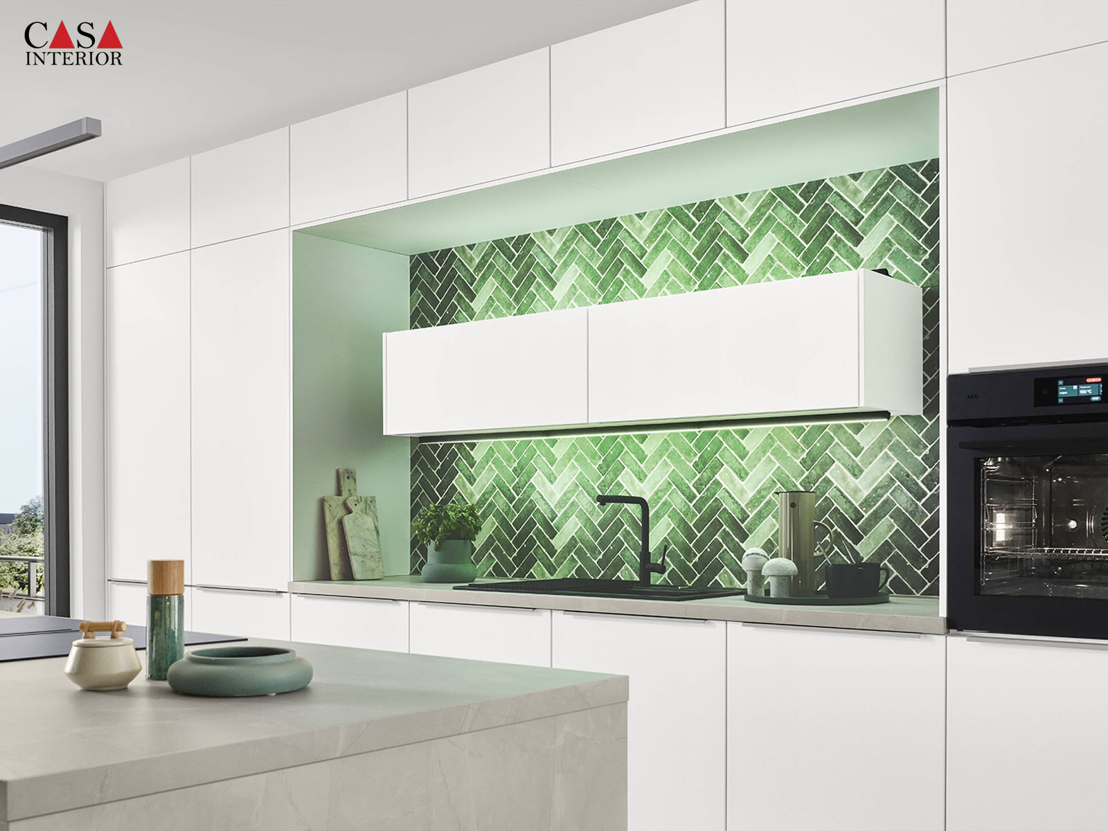 Cocina moderna Nobilia Softline 507 blanco alpino mate perfecto