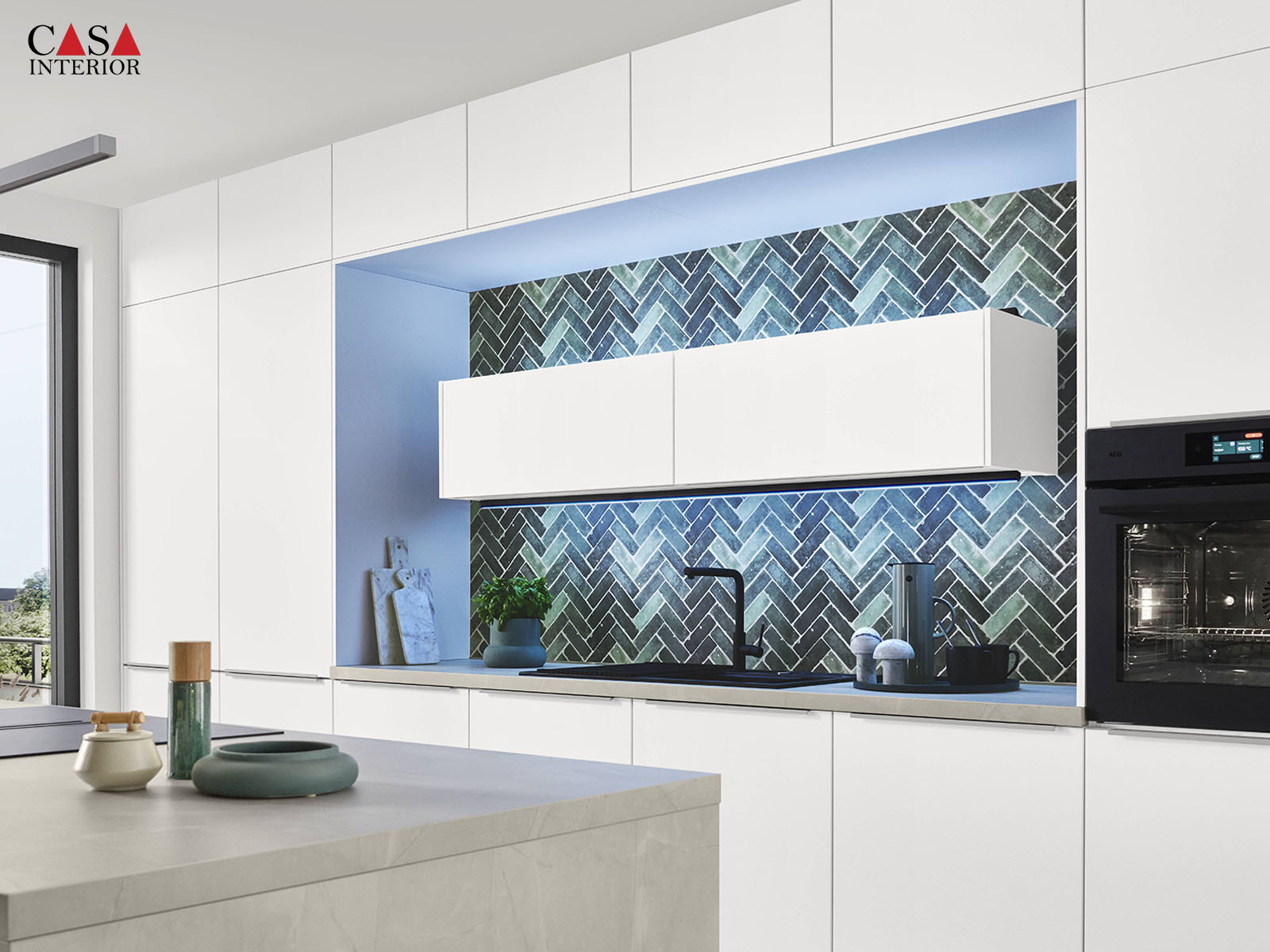 Cocina moderna Nobilia Softline 507 blanco alpino mate perfecto