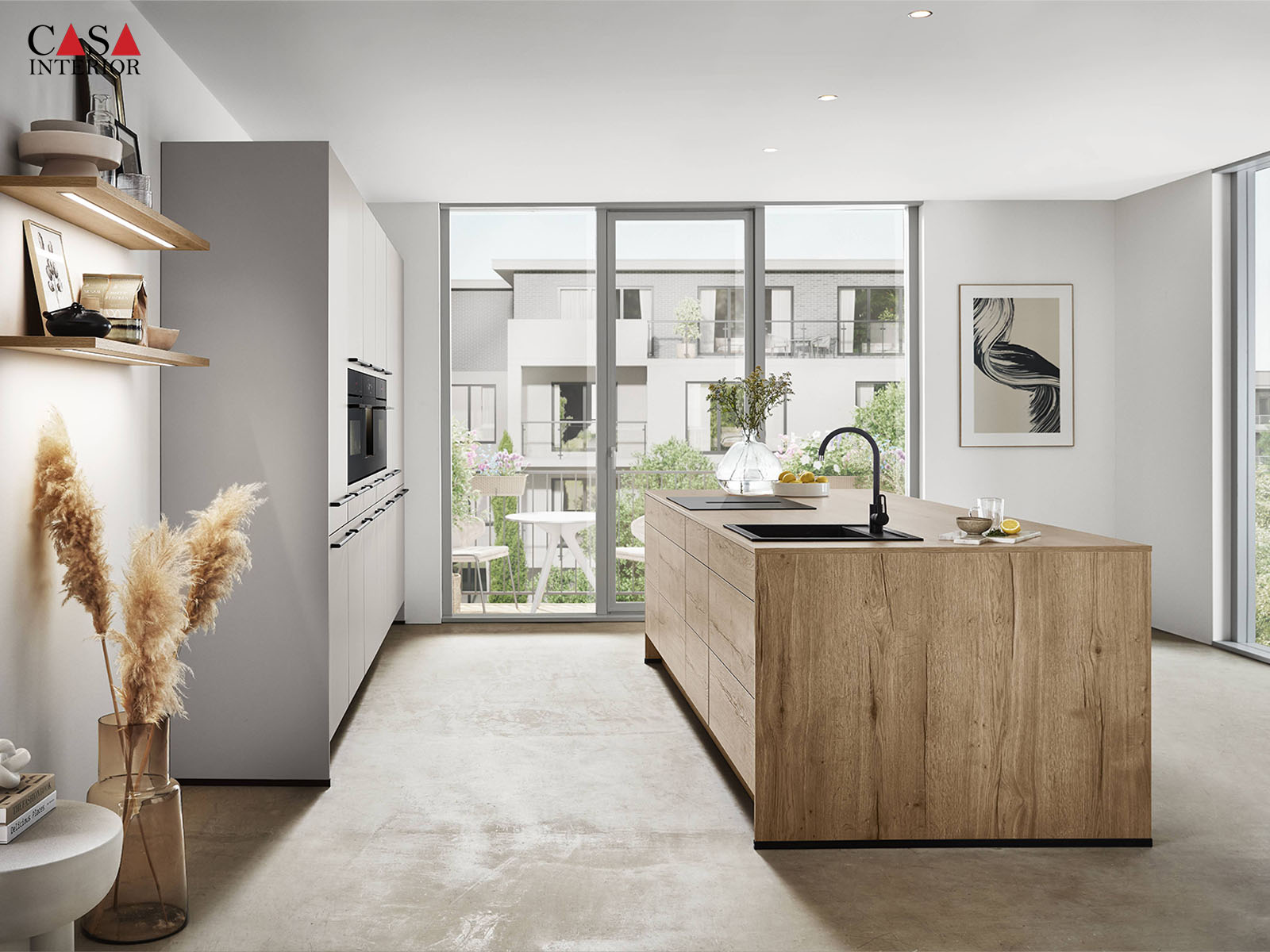 Cocina moderna Nobilia Softline 508 gris seda mate perfecto