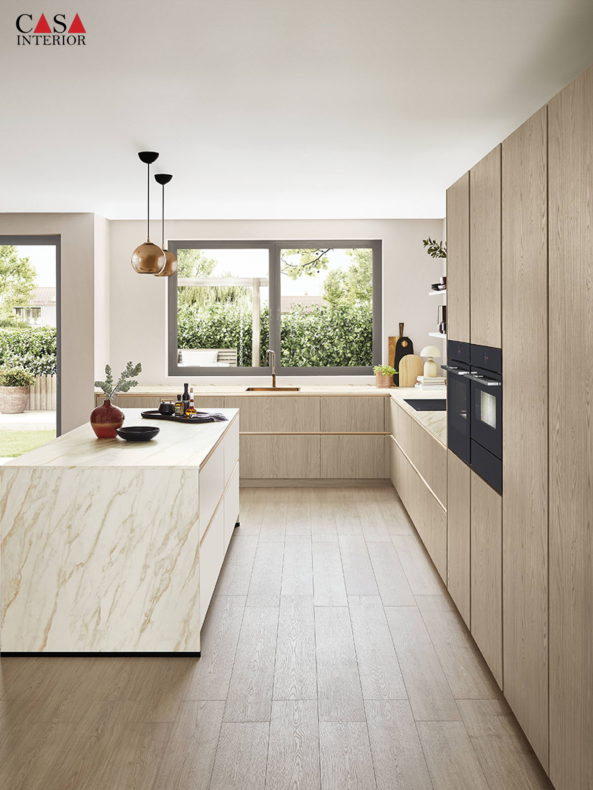 Cocina moderna Nobilia Structura 406 Diseño roble Como
