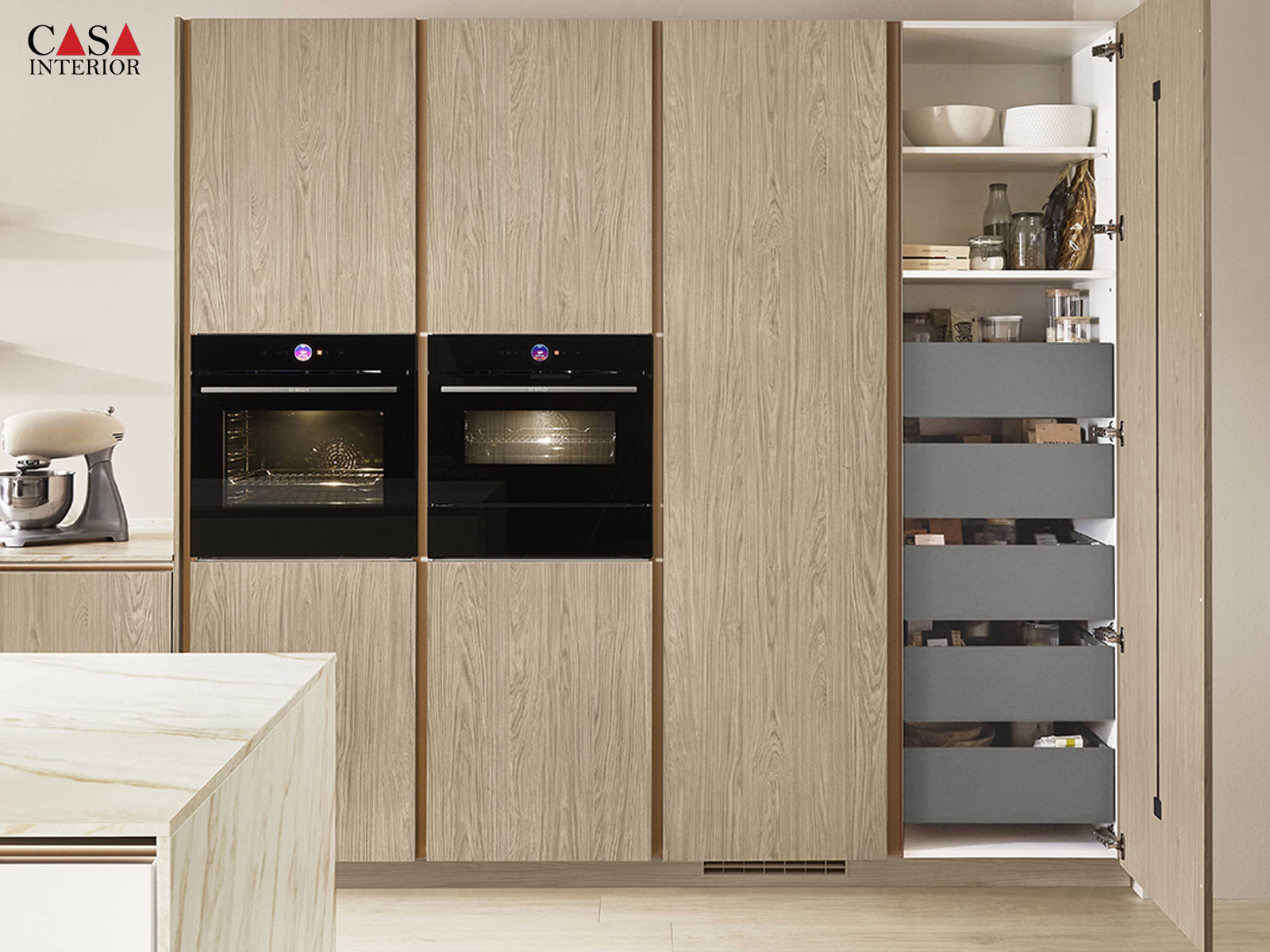 Cocina moderna Nobilia Structura 406 Diseño roble Como